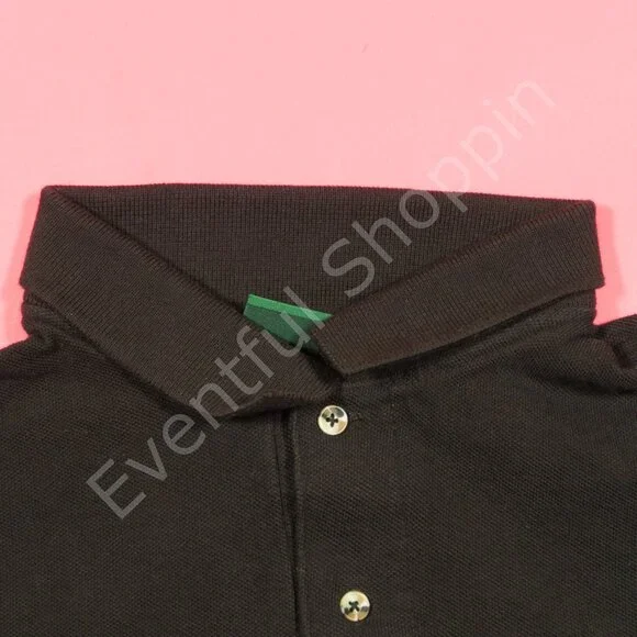 Vintage Ferrari Polo Shirt Mens Large Black F1 Clienti Mesh Cotton Outer Banks - Picture 6 of 7